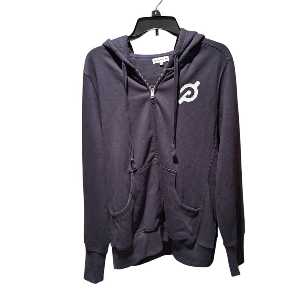 Peloton Women's Full Zip Hoodie in Navy XXL